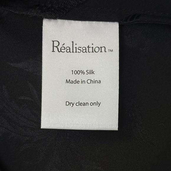 Réalisation Par The Roxy Silk Mini Dress Black Dragon Women’s Size Medium - Picture 11 of 15